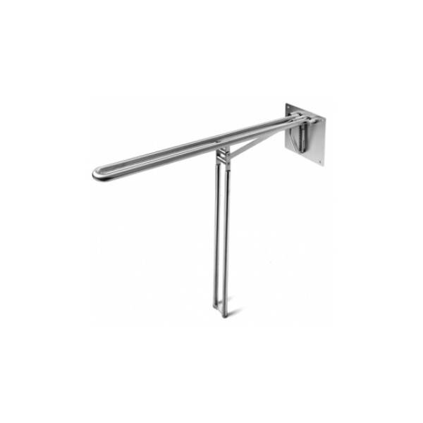 Barre d'appui rabattable, longueur 850 mm, inox brossé 316