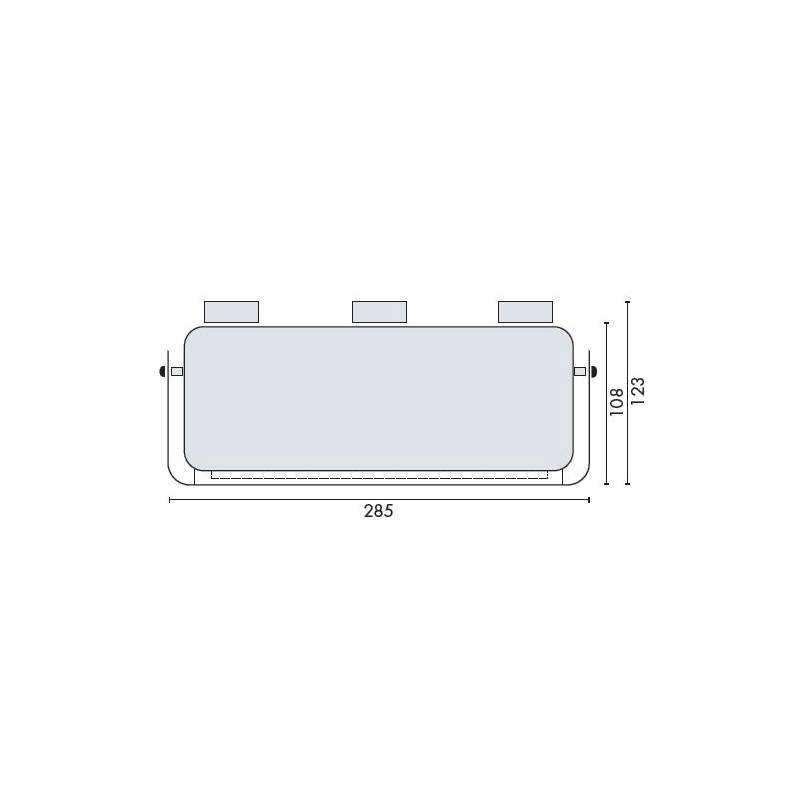 Poubelle murale 15 litres, ouverture ovale, inox brossé 316