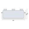 Poubelle murale 15 litres, ouverture ovale, inox brossé 316