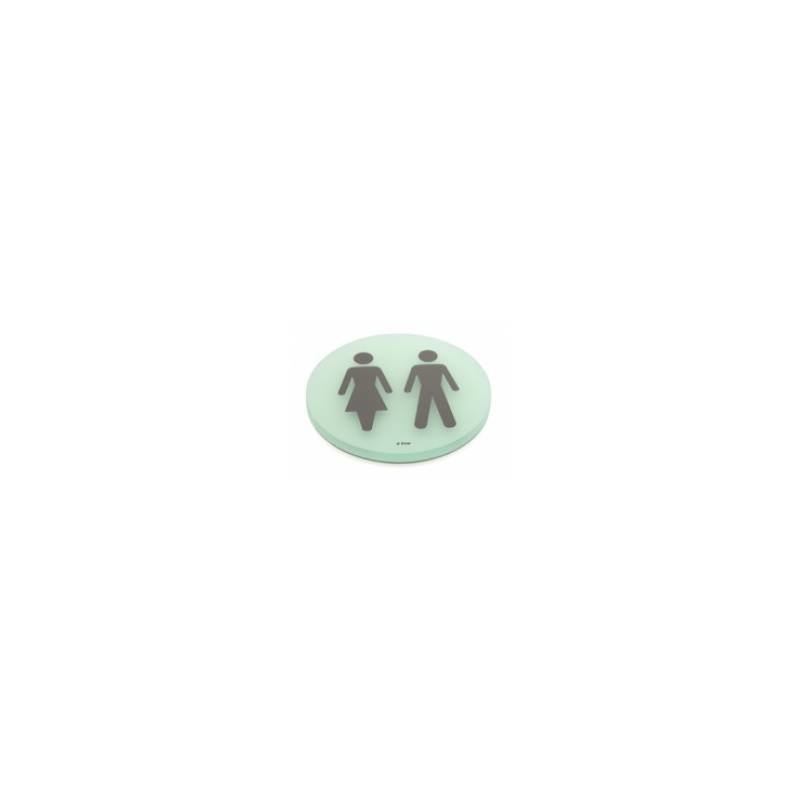 Pictogramme à coller Ø 76 mm, Unisex, acrylique