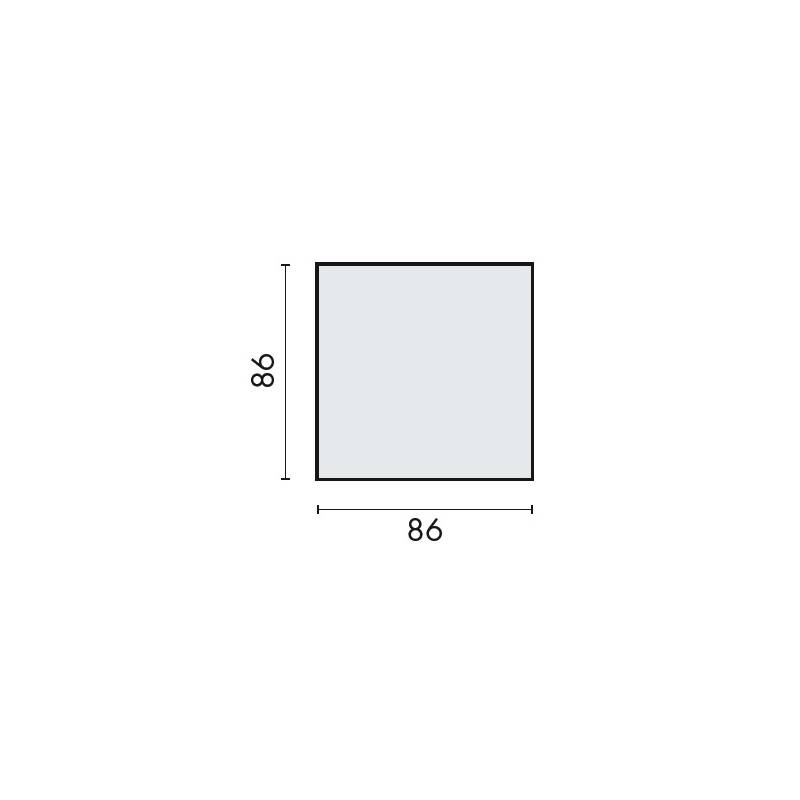 Pictogramme carré à coller 86x86 mm, Homme, inox brossé 316