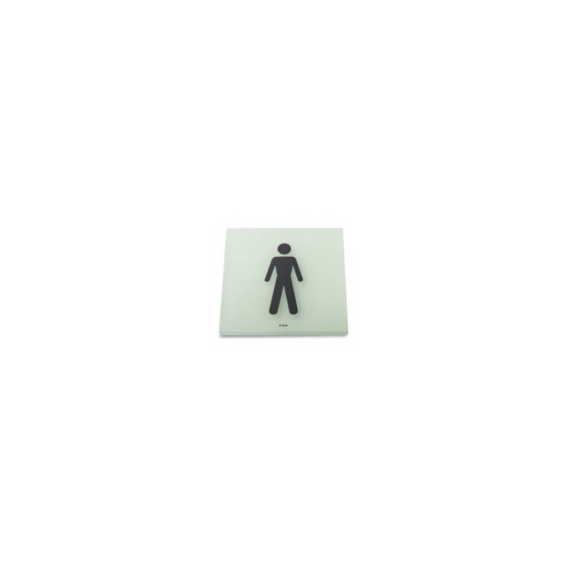 Pictogramme carré à coller 86x86 mm, Homme, acrylique