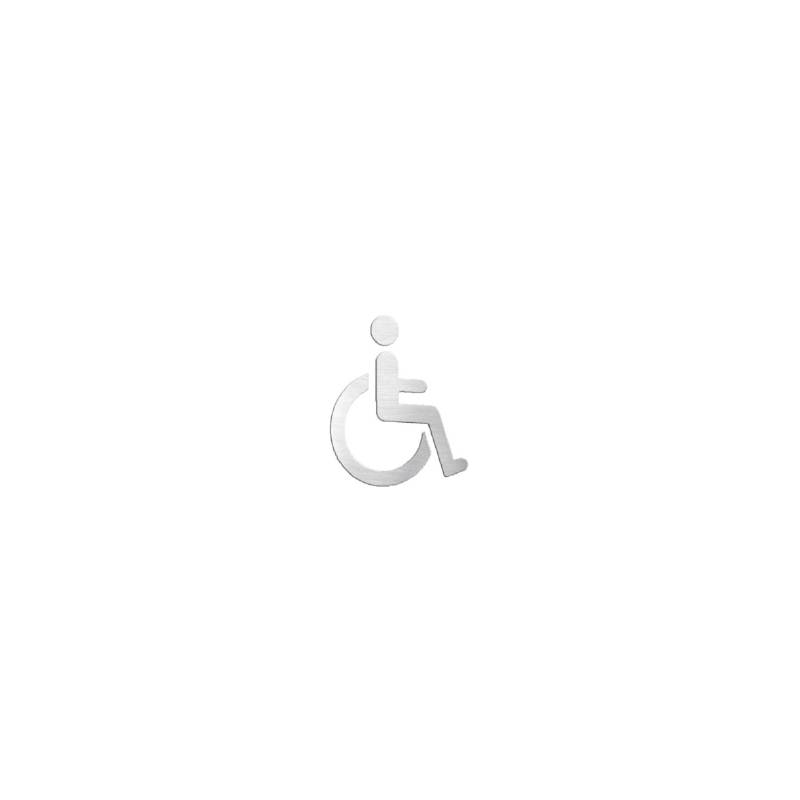 Pictogramme découpé à coller, PMR, inox brossé 316