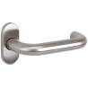 Paire de béquilles U 14 mm sur rosace ovale, inox brossé 316