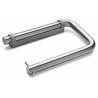 Dérouleur papier WC Ø 14x145x94 mm, support inox billé, inox brossé 316