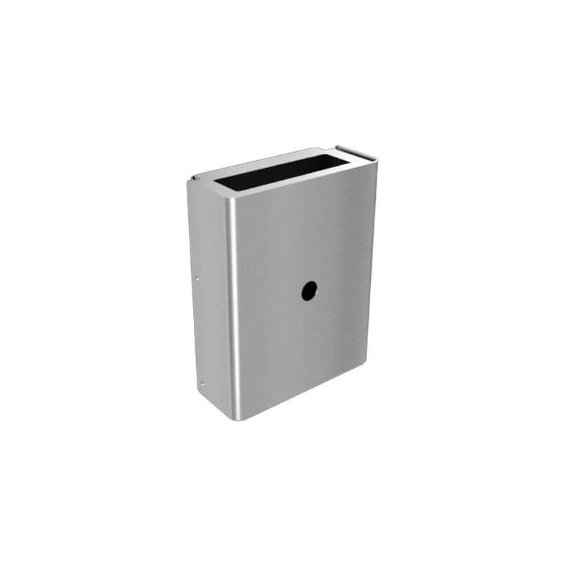 Poubelle murale basculante taille S 10 litres,avec couvercle inox brossé 316