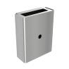 Poubelle murale basculante taille S 10 litres,avec couvercle inox brossé 316