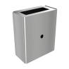 Poubelle murale basculante taille M 20 litres,avec couvercle inox brossé 316