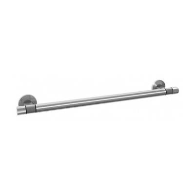 Barre de maintien PMR avec embouts droits, lg 615 mm, inox brossé 316