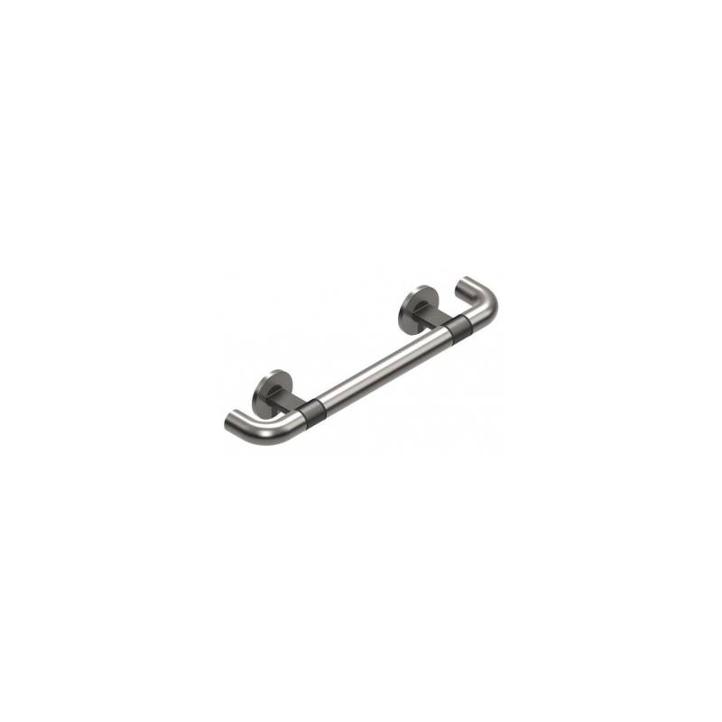 Barre de maintien PMR avec embouts coudés à 90°, lg 615 mm, inox brossé 316