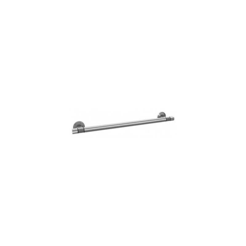 Barre de maintien PMR avec embouts droits, lg 859 mm, inox brossé 316