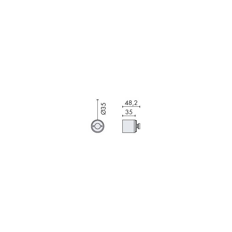 Embout droit, inox brossé 316