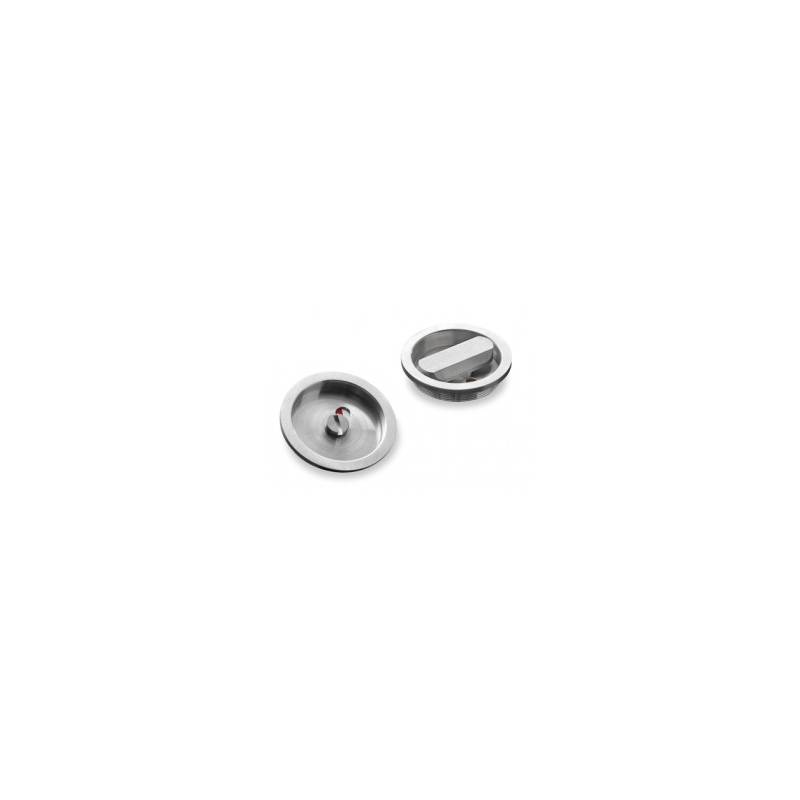 Cuvette WC ronde encastrée  Ø 50 mm avec voyant, inox brossé 316