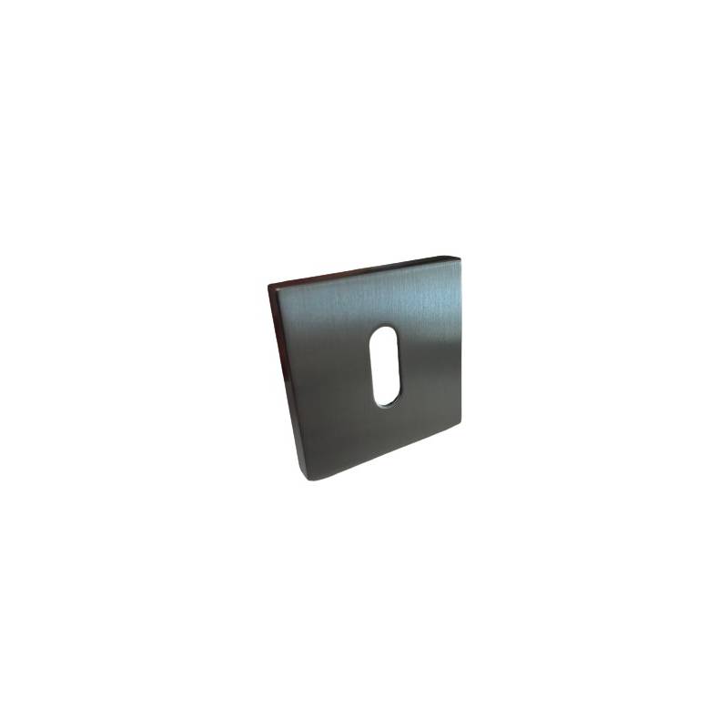 Paire de rosaces carrées clé L (CC6), graphite mat