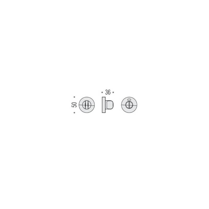 Paire de rosaces rondes conda avec voyant (BC), graphite mat
