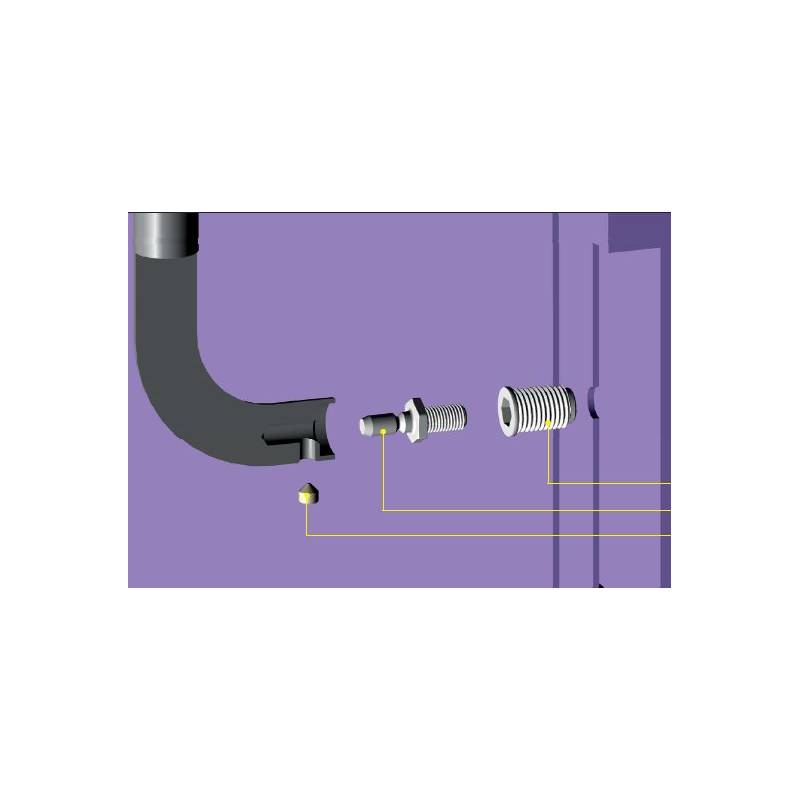 Kit fixation NP5  montage simple non traversant, bois,pvc alu