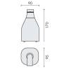 Distributeur de savon liquide à poser, 500 ml, chromé/verre, ALIZE