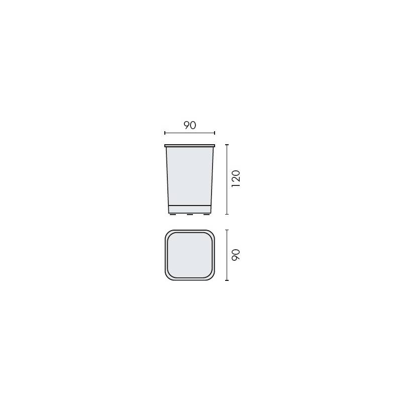 Porte-verre à poser, chromé/verre, ALIZE