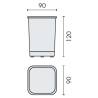 Porte-verre à poser, chromé/verre, ALIZE