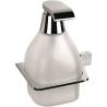 Distributeur de savon liquide mural, gauche, 500 ml, chromé/verre, ALIZE