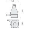 Distributeur de savon liquide mural, droit, 500 ml, chromé/verre, ALIZE