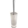 Ensemble balai/brosse WC à poser, chromé/verre, ALIZE