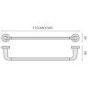 Porte-serviette 460 mm, chromé, BASIC