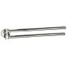 Porte-serviette double orientable 345 mm, chromé, BASIC