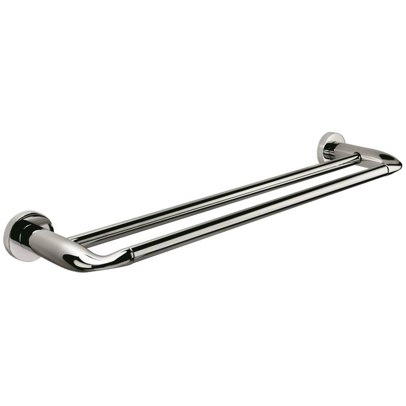 Porte-serviette double 460 mm, chromé, BASIC