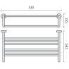 Rack porte-serviette 545 mm, chromé, BASIC