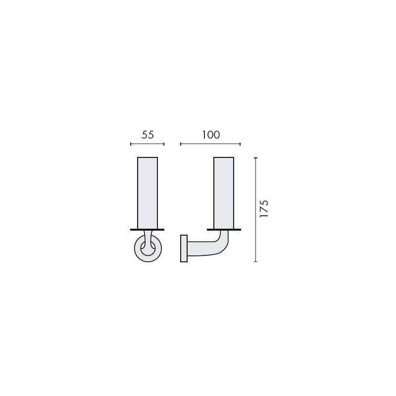 Porte-rouleau papier WC de réserve, chromé, BASIC