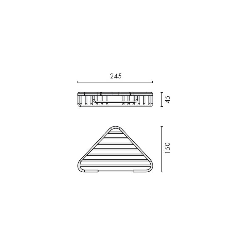 Panier d'angle, chromé, BASIC
