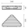 Panier d'angle, chromé, BASIC