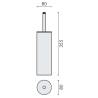 Ensemble balai/brosse WC à poser, chromé, BASIC
