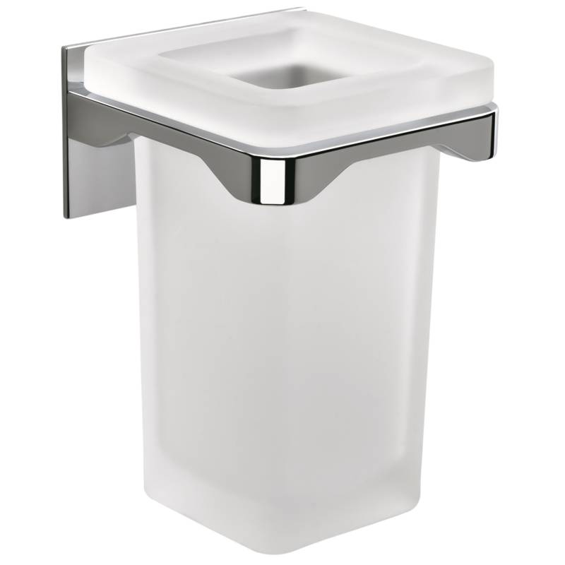 Porte-verre mural, chromé/verre, FOREVER