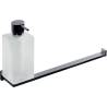 Distributeur de savon liquide (310 ml) et porte-serviette, chromé/verre, LOOK