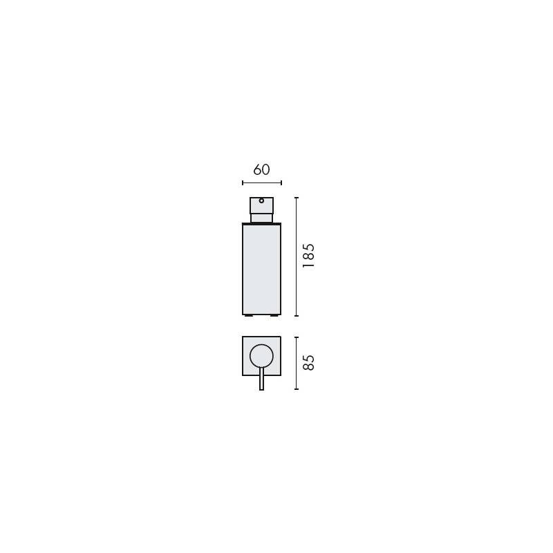 Distributeur de savon liquide à poser, 150 ml, chromé, LOOK