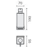 Distributeur de savon liquide mural, 310 ml, chromé/verre, LOOK