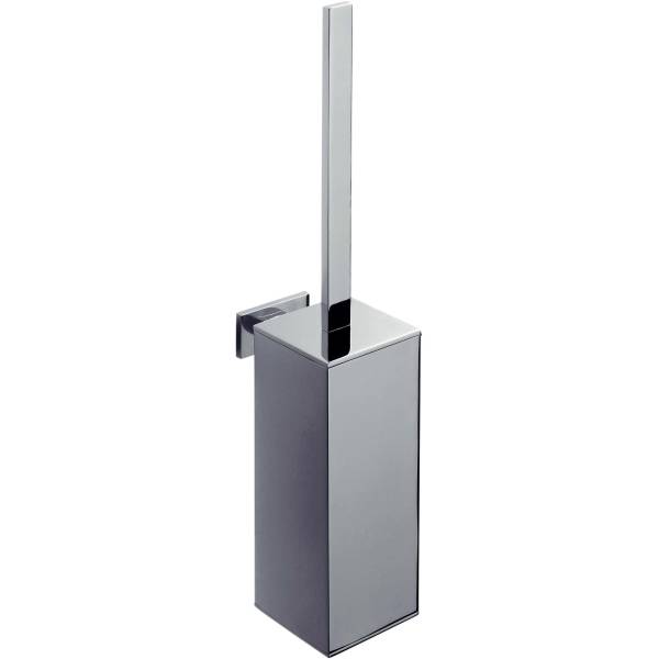 Ensemble balai/brosse WC mural, chromé/ABS, LOOK