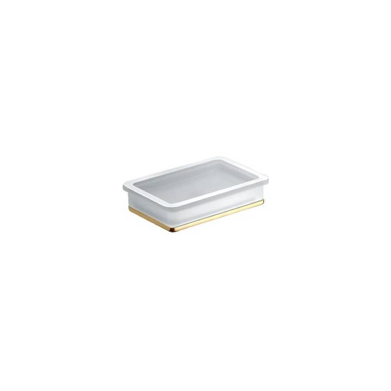 Porte-savon à poser, zirconium gold HPS/verre, LULU