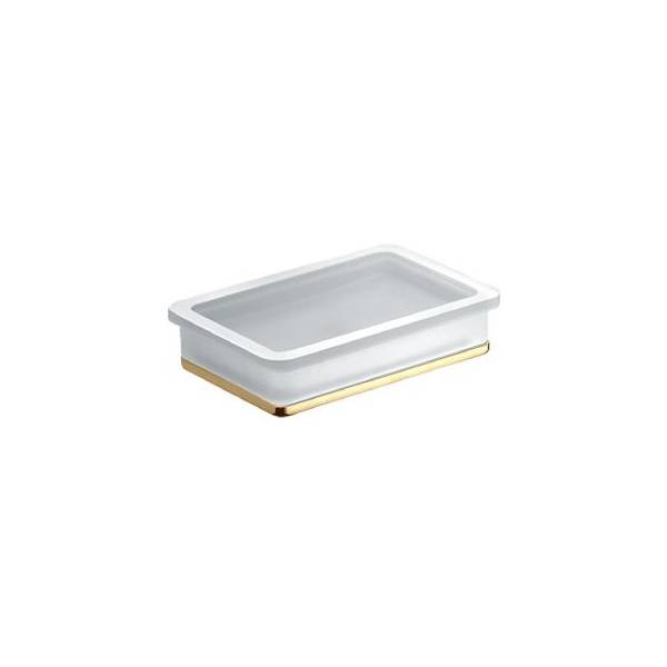 Porte-savon à poser, zirconium gold HPS/verre, LULU