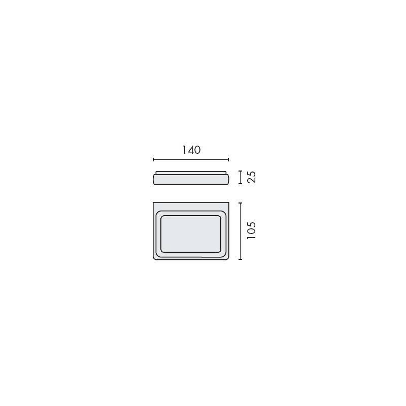 Porte-savon mural, zirconium gold HPS/verre, LULU