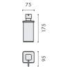 Distributeur de savon liquide à poser, 280 ml, chromé/verre, LULU