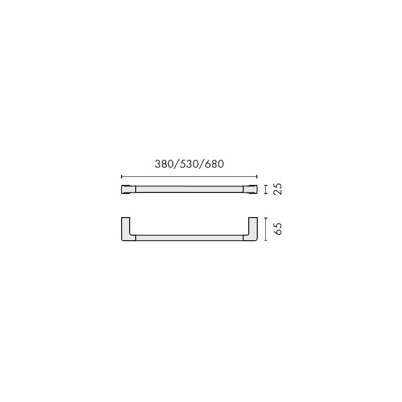 Porte-serviette 530 mm, zirconium gold HPS, LULU