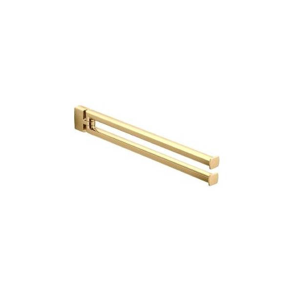 Porte-serviette double orientable 350 mm, zirconium gold HPS, LULU