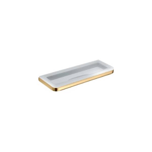Porte-éponge mural, zirconium gold HPS/verre, LULU