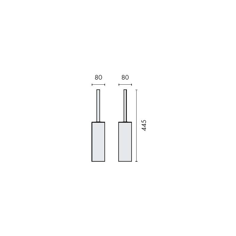 Ensemble balai/brosse WC à poser, zirconium gold HPS, LULU