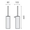 Ensemble balai/brosse WC mural, zirconium gold HPS, LULU