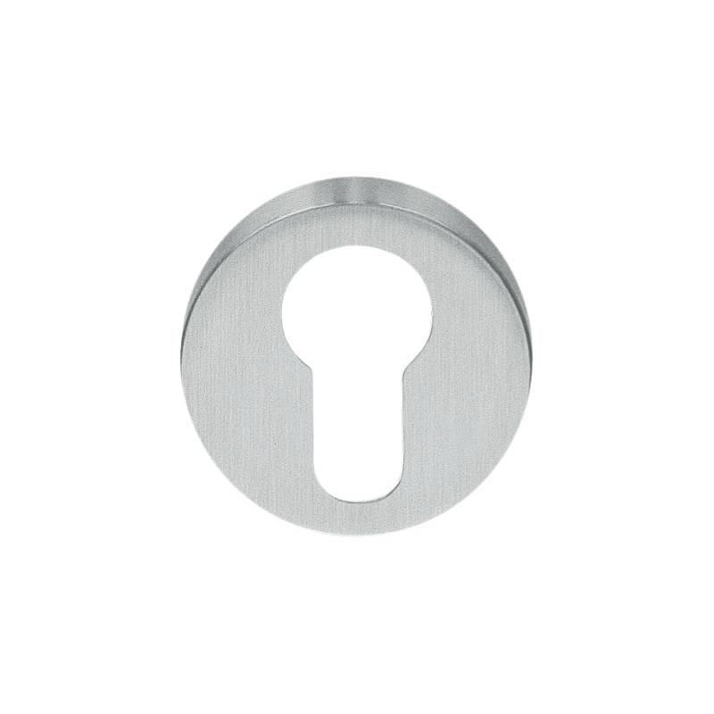 Paire de rosaces rondes clé I (BC), chromé mat