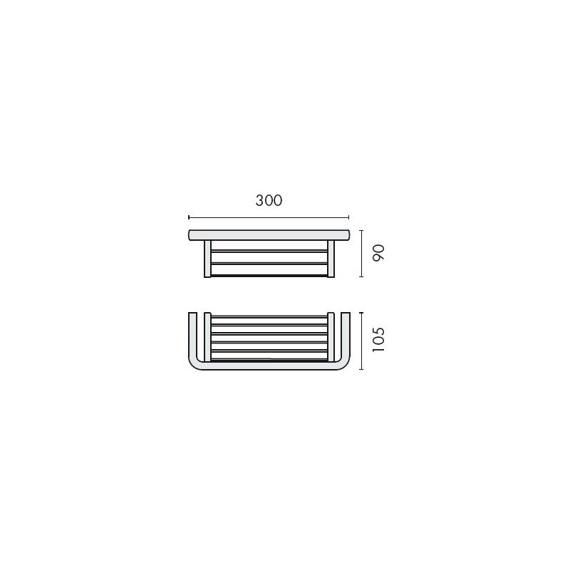 Panier rectangulaire 300 mm, zirconium gold HPS, LULU